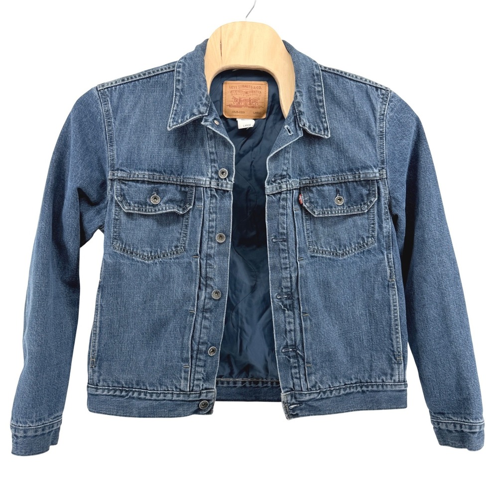 Vtg. Levis Trucker Jacket Mens Large Pre-Owned Denim Quilted Lined 70528-0359